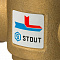 STOUT Клапан смесительный для твердотопливных котлов 1 1/4 НР, 60°С