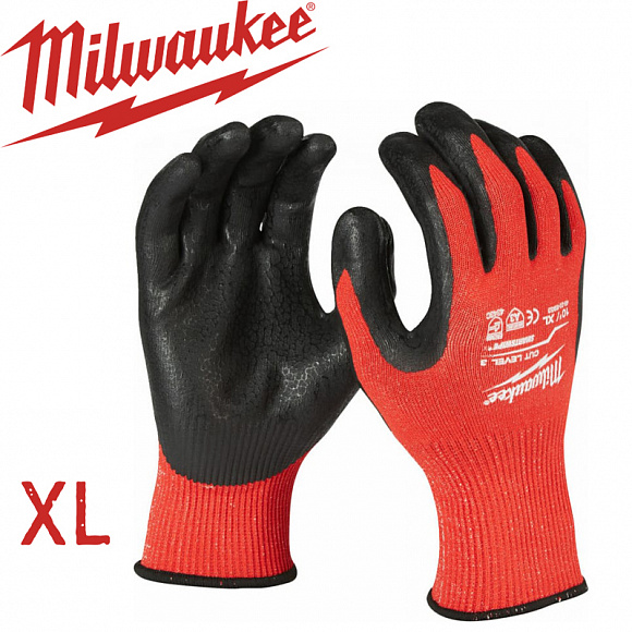 Перчатки MILWAUKEE с уровнем сопротивления порезам 3 (размер XL)
