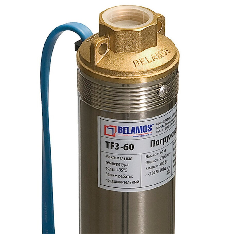 Насос скважинный Беламос 3TF-65/3 (кабель 30 м, 800Вт, напор 64 м, диаметр 3")