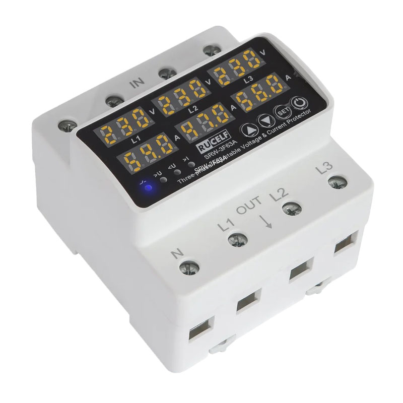 Реле напряжения трехфазное RUCELF SRW-3F63A