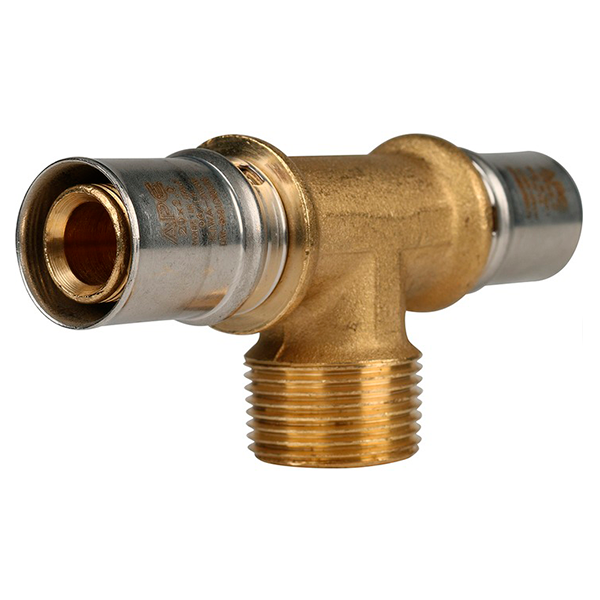 STOUT Пресс тройник НР 20х3/4"x20 для металлопластиковых труб