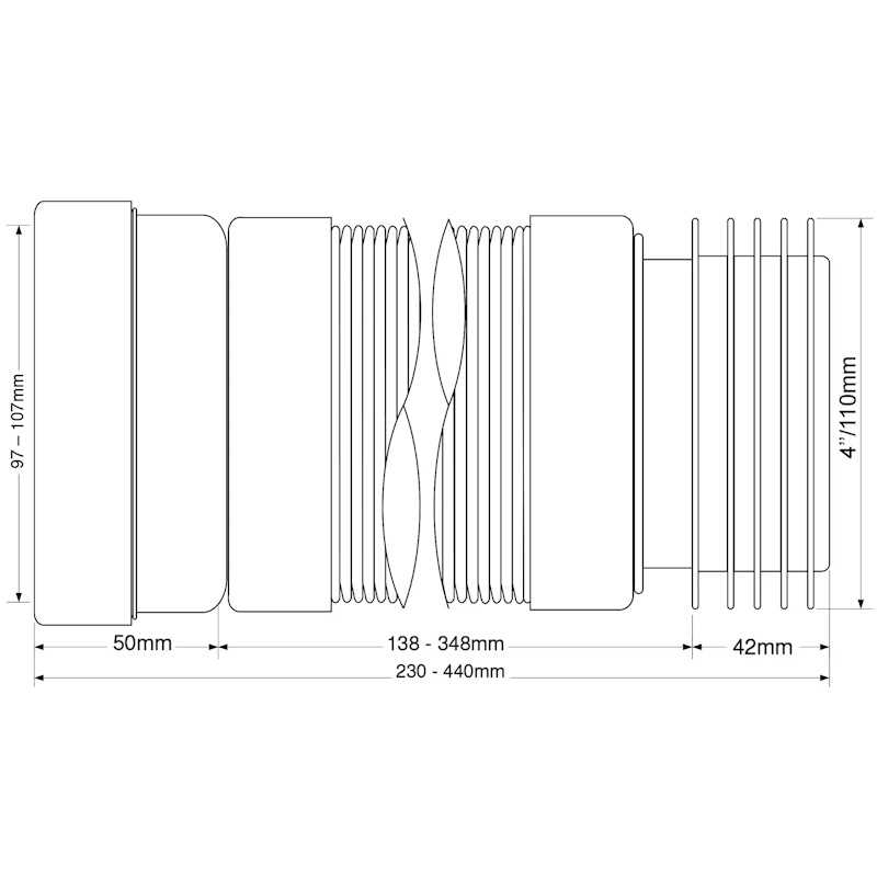 McAlpine Труба фановая 110 L230-440 мм