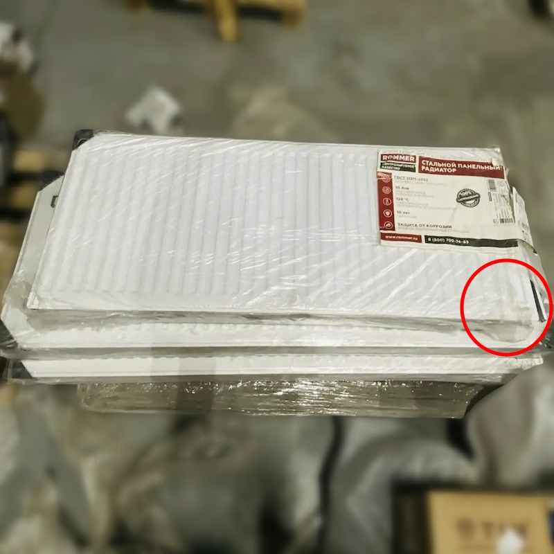 Стальной радиатор Rommer Ventil 22/500/1200 (Уценка, замятие, царапины)