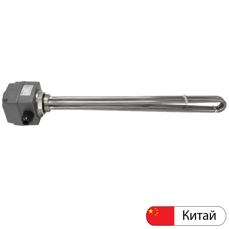 RISPA ТЭН НЕРЖ. сталь с термостатом 1 1/2", 2 кВт (220В, L-280 мм) пр-во КИТАЙ