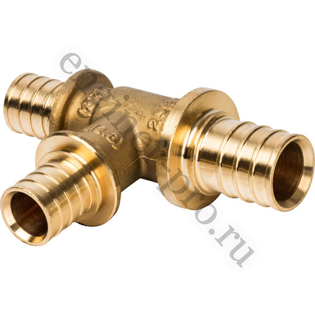 STOUT Тройник переходной 25x20x20 для труб из сшитого полиэтилена аксиальный