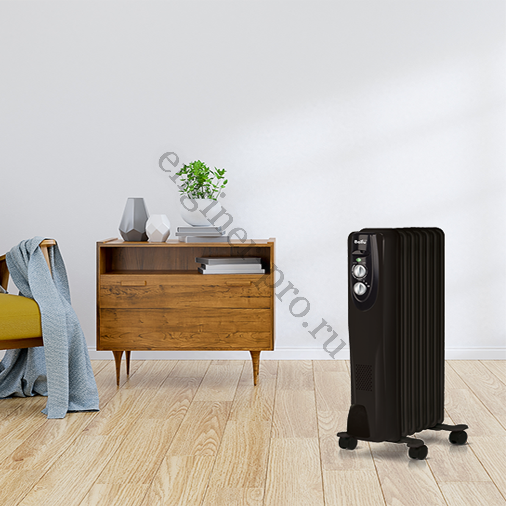 Масляный радиатор Ballu Classic black BOH/CL-09BRN (9 секций)