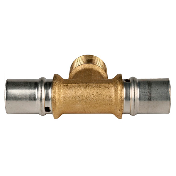STOUT Пресс тройник НР 20х3/4"x20 для металлопластиковых труб