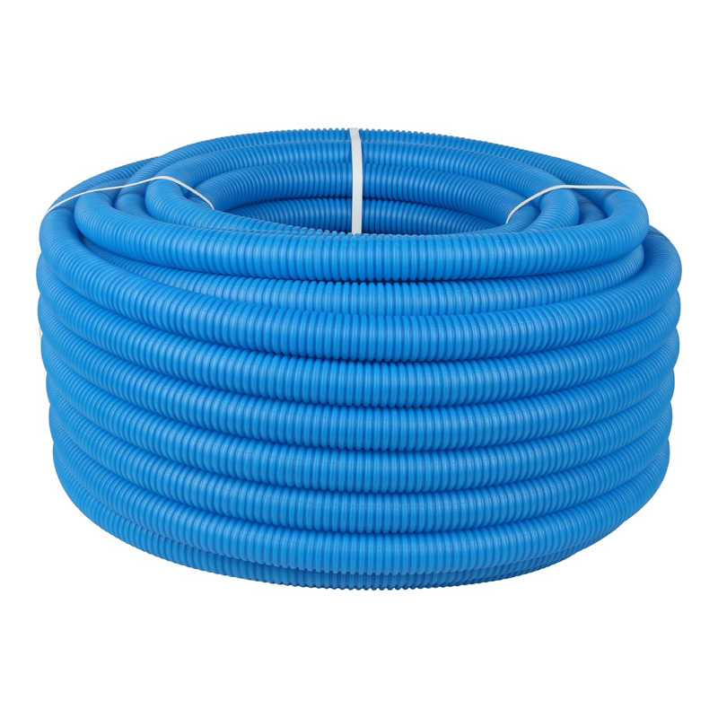 STOUT Кожух гофрированный для трубы 25 мм, СИНИЙ. Бухта 50 метров