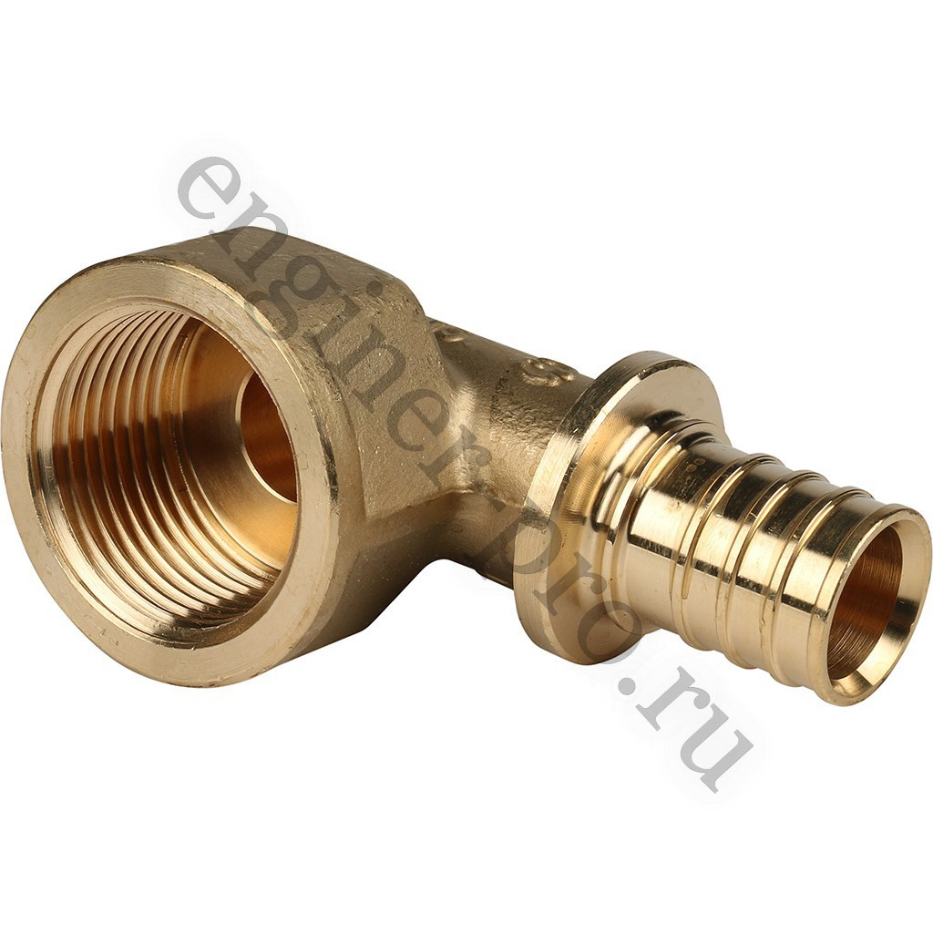STOUT Угольник ВР 25x1" для труб из сшитого полиэтилена