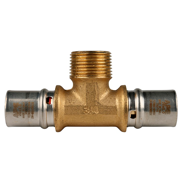 STOUT Пресс тройник НР 20х3/4"x20 для металлопластиковых труб