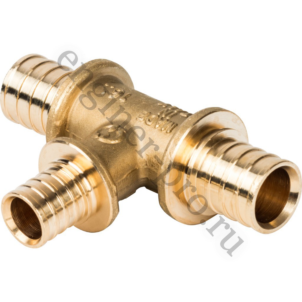 STOUT Тройник переходной 20x16x20 для труб из сшитого полиэтилена аксиальный