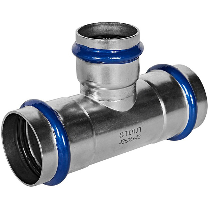 STOUT Пресс тройник из нерж. стали  42х35х42