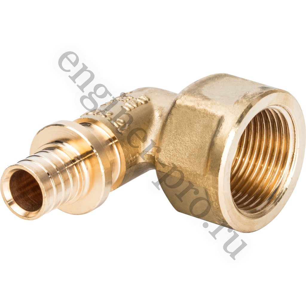 STOUT Угольник ВР 16x3/4" для труб из сшитого полиэтилена