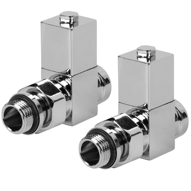 Royal Thermo CUBE Комплект дизайн-вентилей 1/2" прямой (хром)
