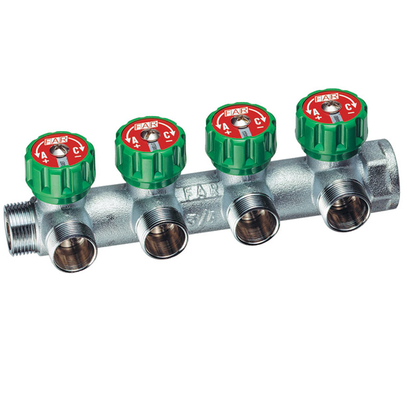 FAR Коллектор регулирующий 3/4", 4 отвода М24х19
