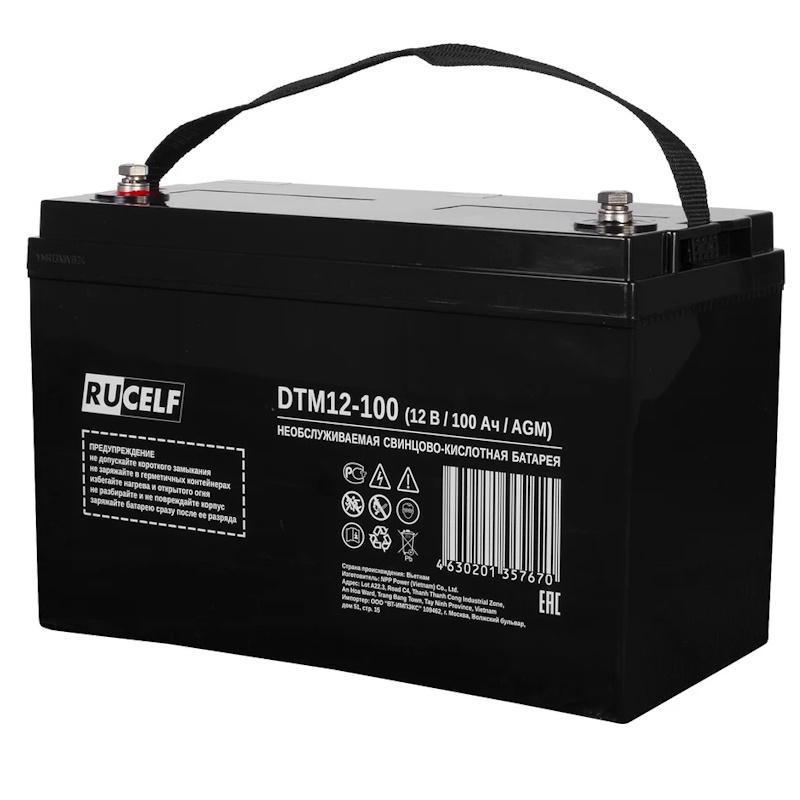 Аккумуляторная батарея RUCELF DTM12-100, (90 Ач)