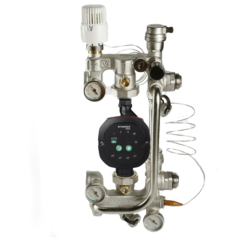 Смесительный узел для теплого VALTEC COMBI c насосом ROMMER ERTI 25/60*