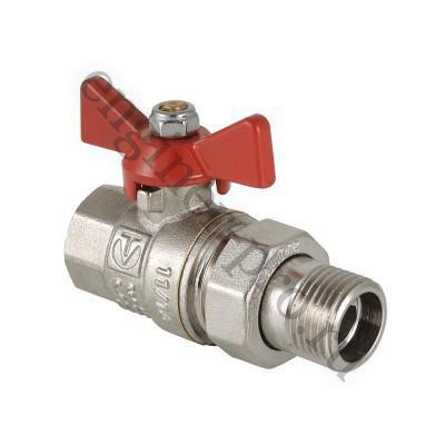 Кран шар.с полусгоном 1" Вн-Нр баб. Valtec VT.227 Кран шар.с полусгоном 1" Вн-Нр баб. Valtec VT.227