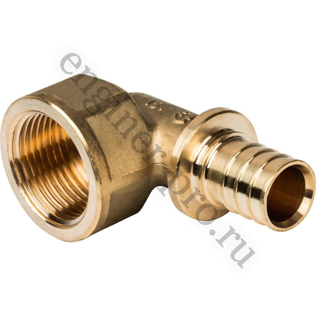 STOUT Угольник ВР 25x3/4" для труб из сшитого полиэтилена