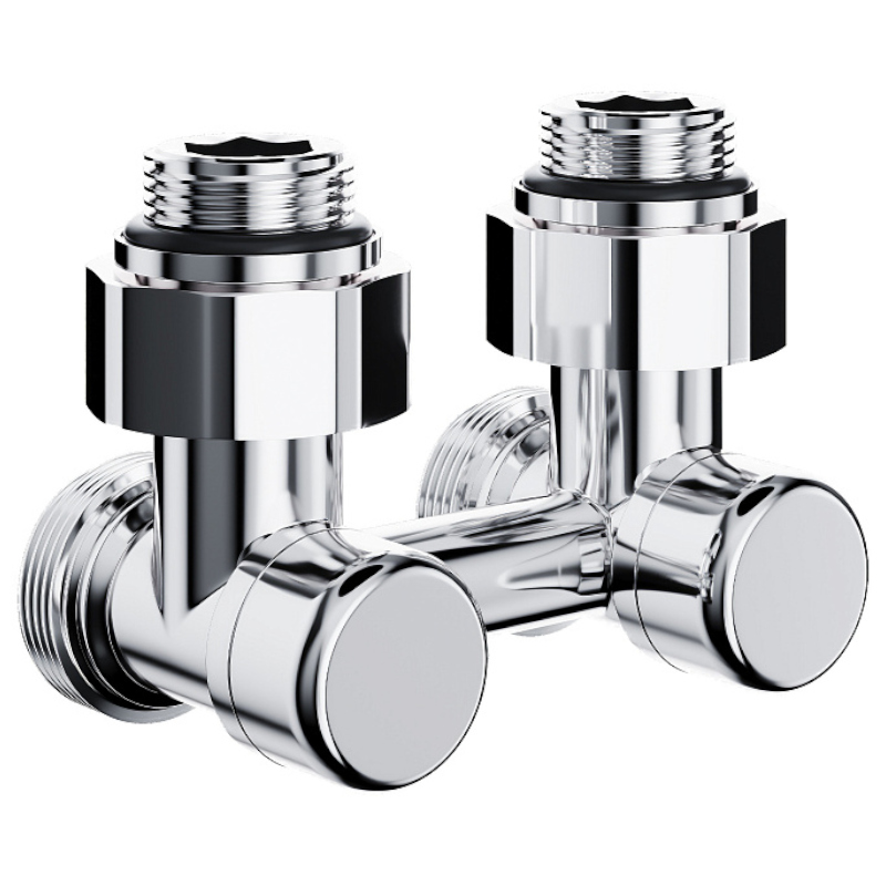 Royal Thermo Design Узел для нижнего подкл. угловой для двухтруб. системы 3/4" (хром)