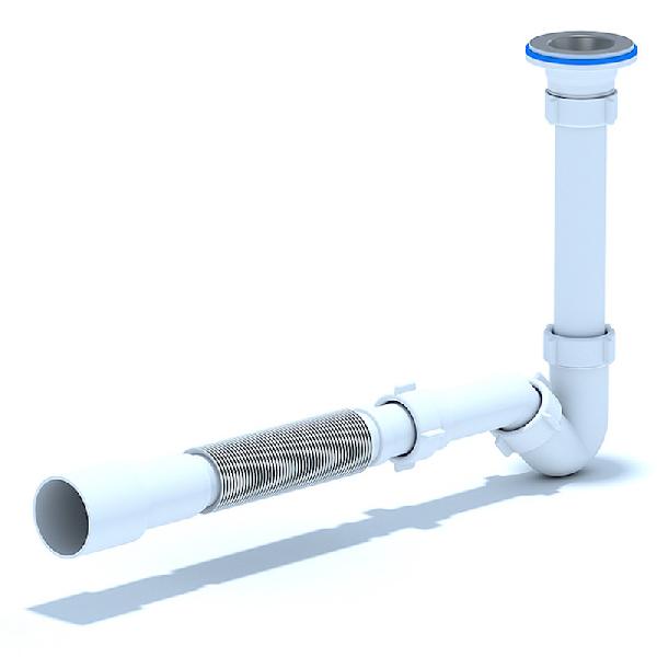 BD1016 Сифон для биде 1 1/4"*32 с гибкой трубой 32*40/50