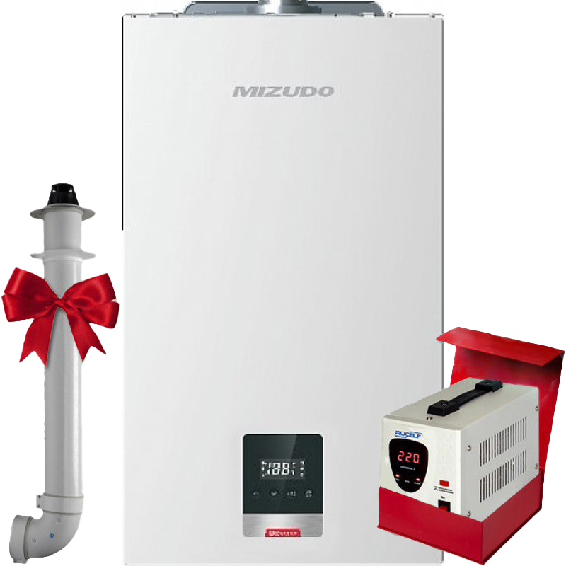 Котел газовый настенный Mizudo LITE COMFORT M18 HP, двухконтурный (с шиной Open Therm)