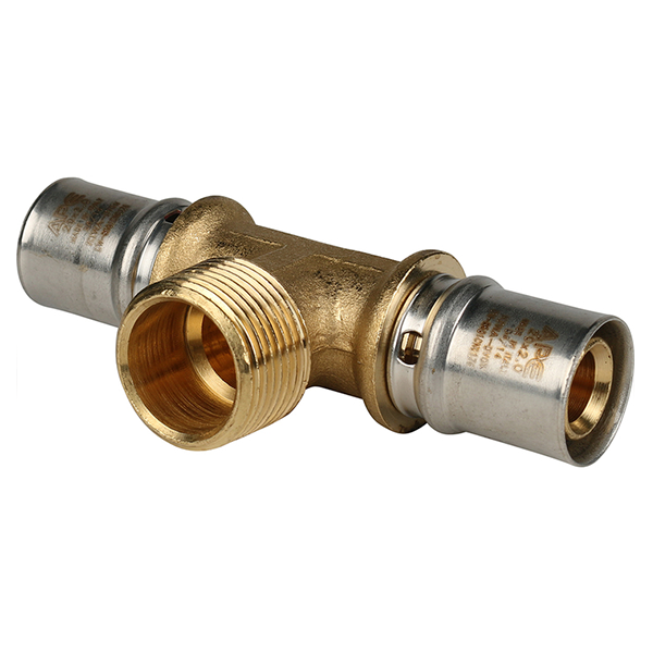 STOUT Пресс тройник НР 20х3/4"x20 для металлопластиковых труб