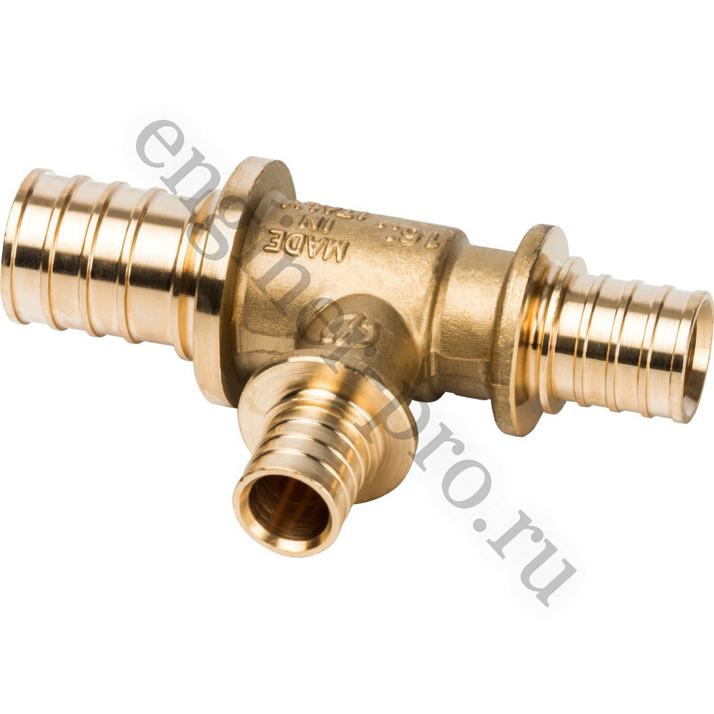 STOUT Тройник переходной 25x16x20 для труб из сшитого полиэтилена аксиальный