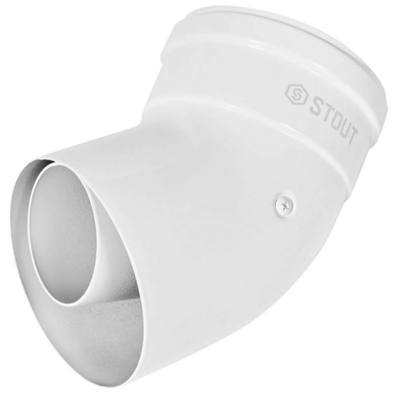STOUT Отвод коаксиальный D60/100 (п-м) 45°