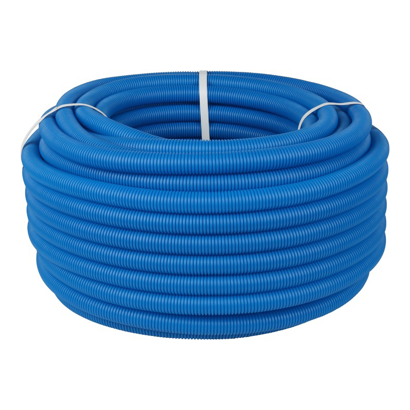 STOUT Кожух гофрированный для трубы 16 мм, СИНИЙ. Бухта 50 метров