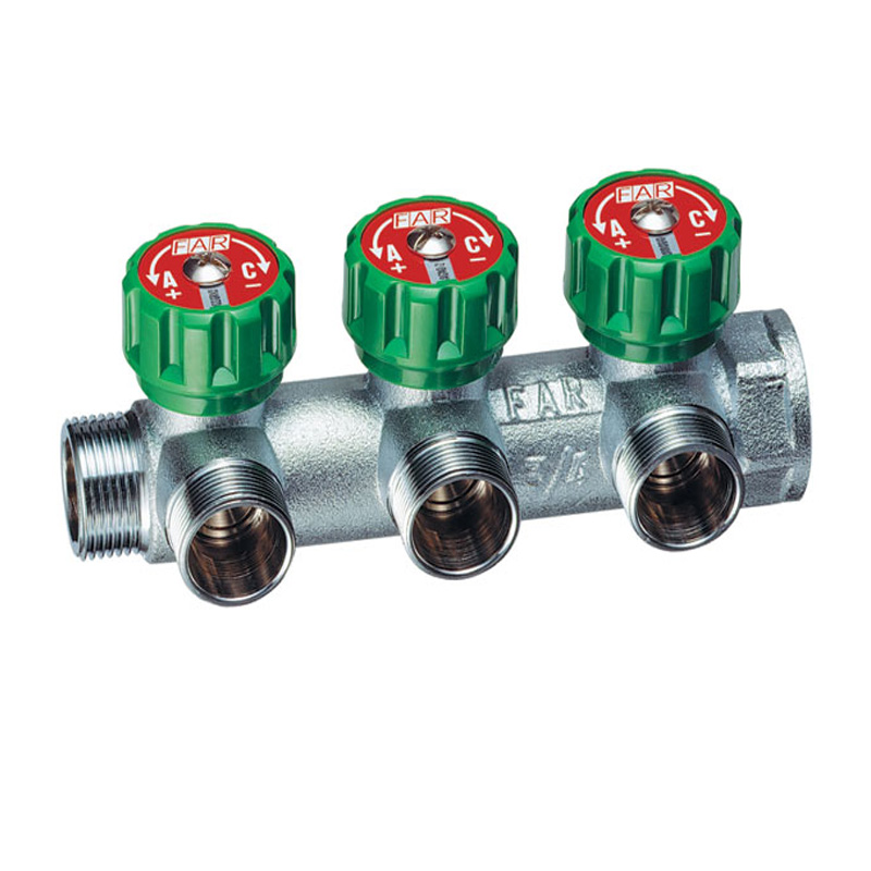 FAR Коллектор регулирующий 3/4", 3 отвода М24х19