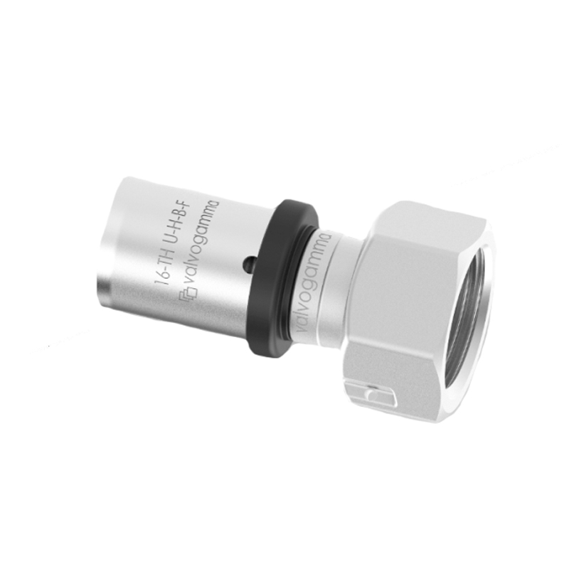 ПРЕСС Муфта 16х1/2" с накидной гайкой Valvogamma