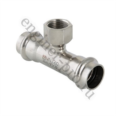 VALTEC Пресс-тройник из нерж. стали 15 мм х 1/2" ВР VTi.932.I.150415