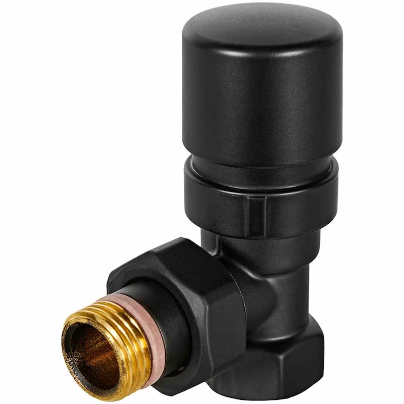 STOUT Design Клапан термостатический угловой 1/2", черный 