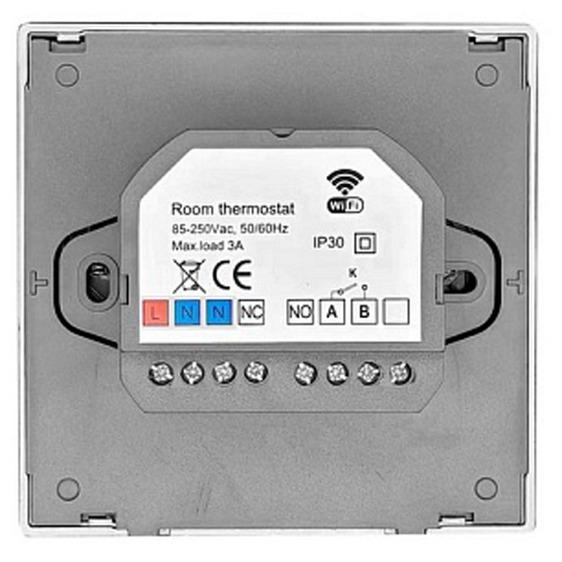 STOUT Терморегулятор теплого пола 16А, серый с кнопками