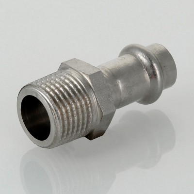 VALTEC Пресс-муфта из нерж. стали НР 12 мм х 1/2" VTi.901.I.001204