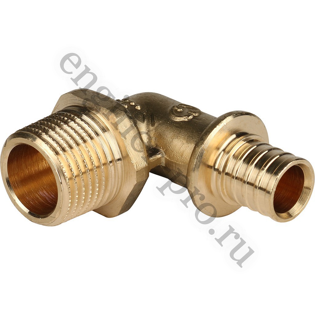 STOUT Угольник НР 16x1/2" для труб из сшитого полиэтилена