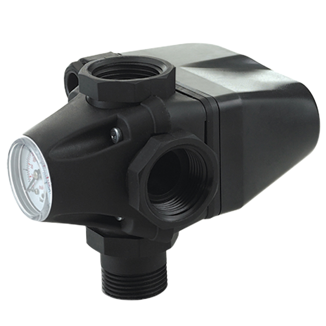 TIM Реле давления с манометром 5 бар