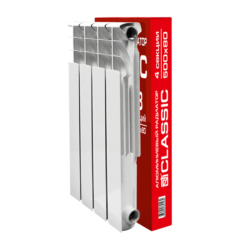 Алюминиевый радиатор STI 500/80, 4 секции