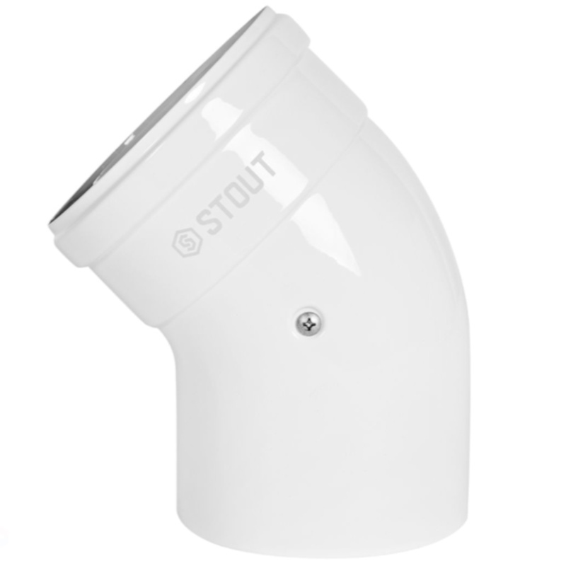 STOUT Отвод кондесационный D60/100 (п-м) 45° 