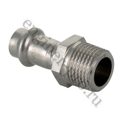 VALTEC Пресс-муфта из нерж. стали НР 42 мм х 1 1/2" VTi.901.I.004208 VALTEC Пресс-муфта из нерж. стали НР 42 мм х 1 1/2" VTi.901.I.004208