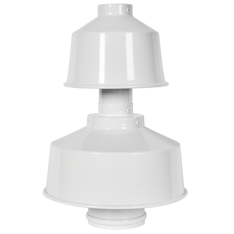 ROMMER Оголовок с ветрозащитой D60/100 БЕЛЫЙ (Алюминий)