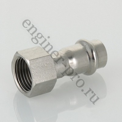 VALTEC Пресс-муфта из нерж. стали с накидной гайкой 12 мм х 1/2" ВР VTi.908.I.001204