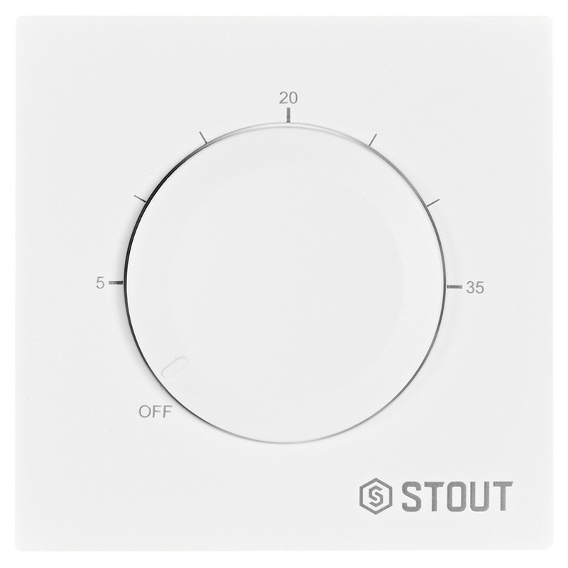 STOUT Термостат теплого пола 16А, белый