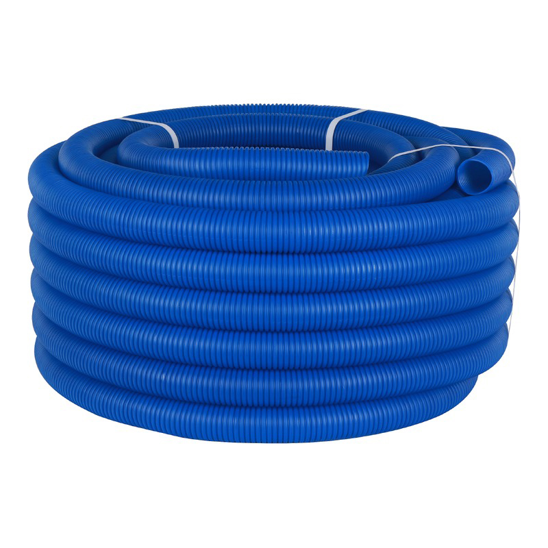 STOUT Кожух гофрированный для трубы 32 мм, СИНИЙ. Бухта 30 метров