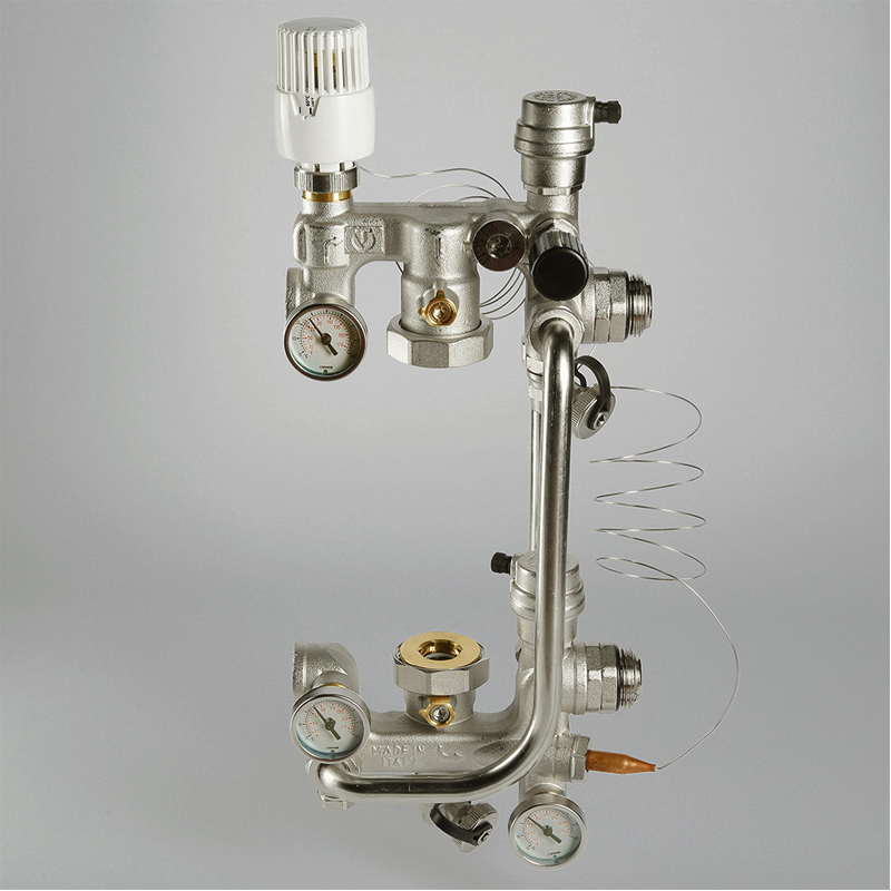 Смесительный узел для теплого VALTEC COMBI c насосом ROMMER ERTI 25/60*