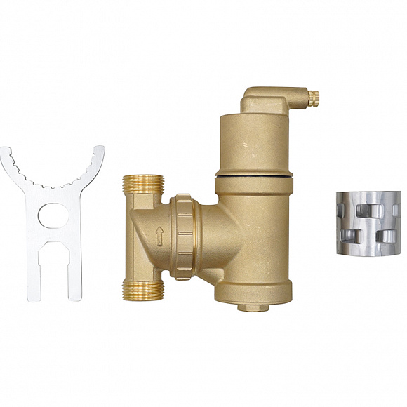 ROMMER Сепаратор воздуха поворотный 1 1/4" (корпус- латунь)