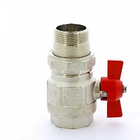 ITAP IDEAL Кран шаровой с американкой 1 1/4", ВР/НР, ручка бабочка