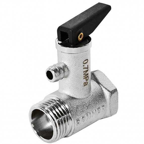 ROMMER Предохранительный клапан с ручкой сброса 1/2", 7 бар