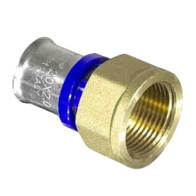 TIM Пресс муфта с накидной гайкой 20х1/2" для металлопластиковых труб
